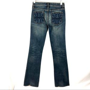 Tory Burch Jeans Classic Tory Bootcut Medium Wash